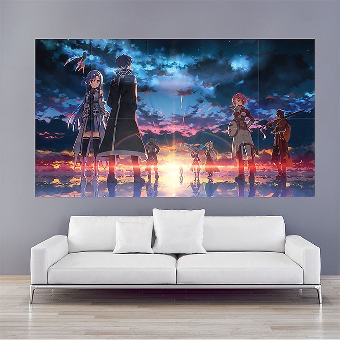 Sword Art Online Game Block Giant Wall Art Poster