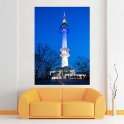 N Seoul Tower Block Giant Wall Art Poster (P-2017)