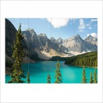 Alberta canada lake mountains  Wand-Kunstdruck Riesenposter