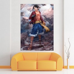 Luffy One Piece Block Giant Wall Art Poster (P-2019)