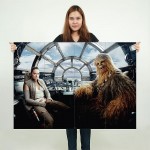 Rey Chewbacca Star Wars the Last Jedi Block Giant Wall Art Poster