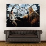 Rey Chewbacca Star Wars the Last Jedi Block Giant Wall Art Poster