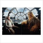 Rey Chewbacca Star Wars the Last Jedi Block Giant Wall Art Poster