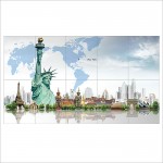 Art Artwork Artistic City Cities Fantasy Architecture Building Wand-Kunstdruck Riesenposter 