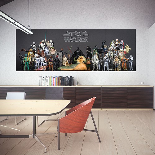 Star Wars Action Fighting Futuristic  Wand-Kunstdruck Riesenposter 