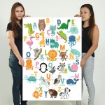 Animal Alphabet for Kid Block Giant Wall Art Poster