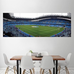 Man City Etihad Stadium Manchester Mcfc FC Block Giant Wall Art Poster (P-2056)