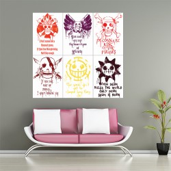 One Piece Gol D. Roger Quote  Wand-Kunstdruck Riesenposter (P-2058)