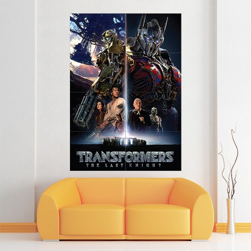 Transformers the Last Knight Movies Block Giant Wall Art Poster