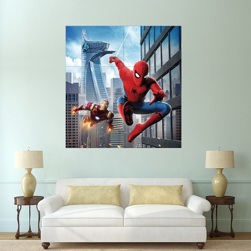 Spider Man Homecoming Iron Man  Wand-Kunstdruck Riesenposter 