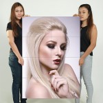 Long Straight Blonde Hair  Wand-Kunstdruck Riesenposter 