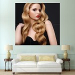 Long Wavy Blonde Hair  Wand-Kunstdruck Riesenposter 