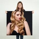 Long Wavy Blonde Hair  Wand-Kunstdruck Riesenposter 