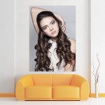 Curly Hair Woman Hairstyle Wand-Kunstdruck Riesenposter 