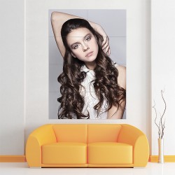 Curly Hair Woman Hairstyle Block Giant Wall Art Poster (P-2080)