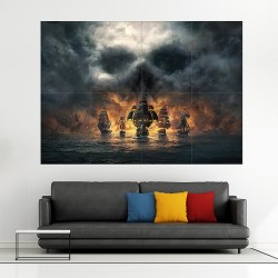 Skull and Bones 2018 Video Game Block Giant Wall Art Poster (P-2111)