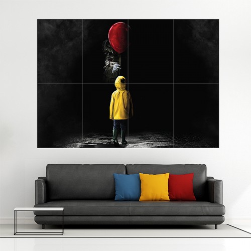 It 2017 Horror Movie  Wand-Kunstdruck Riesenposter