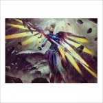 Mercy Artwork Overwatch  Wand-Kunstdruck Riesenposter