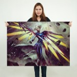 Mercy Artwork Overwatch  Wand-Kunstdruck Riesenposter