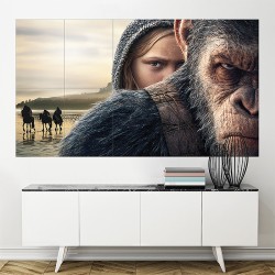 War for the Planet of the Apes 2017 Block Giant Wall Art Poster (P-2132)