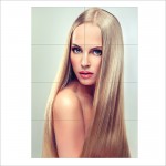 Long Straight Blonde Hair Long Beautiful Hair  Wand-Kunstdruck Riesenposter 