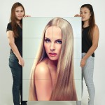 Long Straight Blonde Hair Long Beautiful Hair  Wand-Kunstdruck Riesenposter 