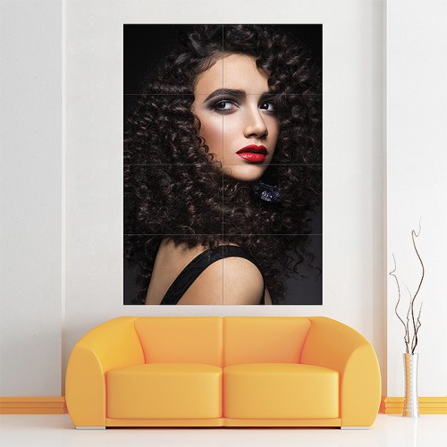 Curly Hair  Wand-Kunstdruck Riesenposter 