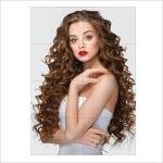 Beautiful Long Curly Hairstyle Block Giant Wall Art Poster