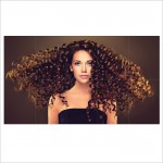 Beautiful Girl Curly Hairstyle Block Giant Wall Art Poster 