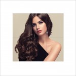 Beautiful Woman with Long Smooth Hair Block Giant Wall Art Poster