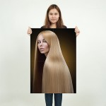 Blonde Long Hair  Block Giant Wall Art Poster