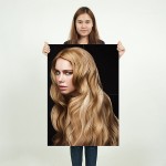 Blonde Welle Haare  Wand-Kunstdruck Riesenposter 