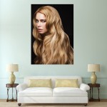 Blonde Welle Haare  Wand-Kunstdruck Riesenposter 