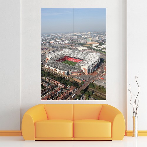 Old trafford stadium manchester united  Block Giant Wall Art Poster