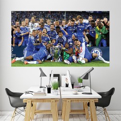 Chelsea Football Club Champion  Block Giant Wall Art Poster (P-2164)