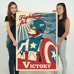 Captain America retro style  Wand-Kunstdruck Riesenposter 