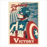 Captain America retro style  Wand-Kunstdruck Riesenposter 