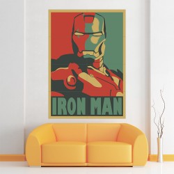 Iron Man Retro Style Block Giant Wall Art Poster (P-2169)