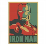 Iron Man Retro Style Block Giant Wall Art Poster