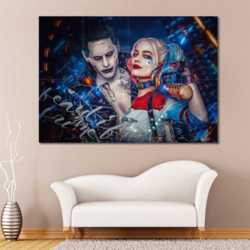 Joker and Harley Quin suicide squad Block Giant Wall Art Poster