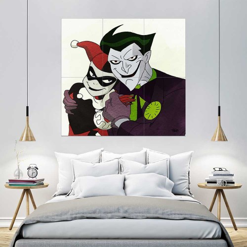 Joker and Harley Quinn Comic Block Giant Wall Art Poster