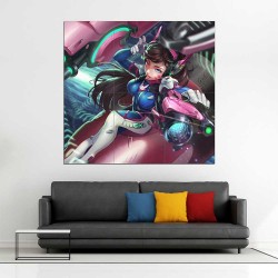 Overwatch D.Va Bodysuit Meka  Wand-Kunstdruck Riesenposter (P-2231)