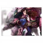 Overwatch D.Va Bodysuit Headphones  Wand-Kunstdruck Riesenposter