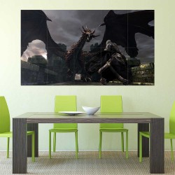 Dark Souls III Fire Dragon Block Giant Wall Art Poster (P-2246)