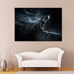 Dark Souls III Dark Warrior Wand-Kunstdruck Riesenposter (P-2269)