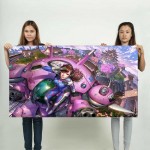 Overwatch D.Va Game Girl Block Giant Wall Art Poster 