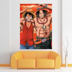 One Piece Luffy und Ace D Brothers Block Giant Wall Art Poster (P-2290)