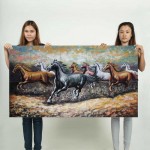 8 Horse  Block Giant Wall Art Poster 