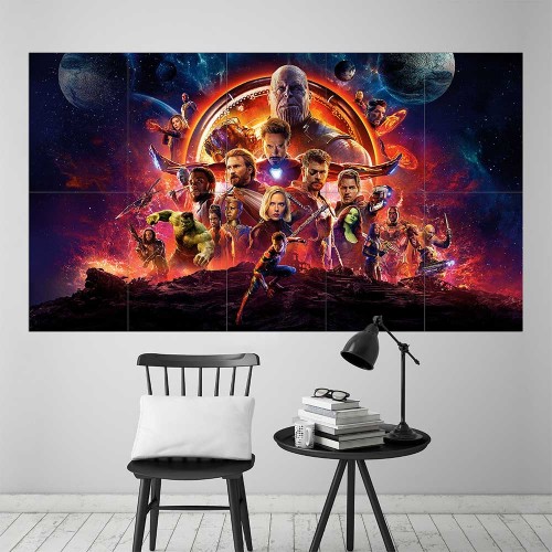 Avengers Infinity War Block Giant Wall Art Poster 