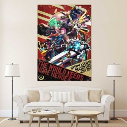 Overwatch Need More Heroes Wand-Kunstdruck Riesenposter (P-2309)